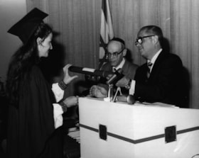 JTS / Graduation - students receiving diplomas. Samuel Bronfman House