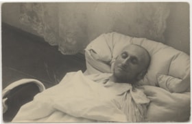 Portrait of a young man in sickbed