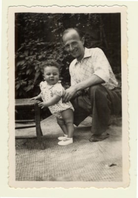 Maurice Shenkier and his son Guy at 10 months old