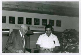 Alex Betcherman and Irving Rivers at Camp B'nai B'rith in Quyon, Quebec.