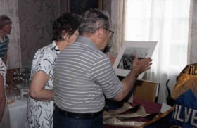 Anita Rappaport, Gert Ages (?) and Reuben Kalin at the Billings Estate exhibit.