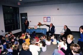 Four photographs of the Soloway Jewish Community Centre's Ganon Preschool celebrating Rosh Hashanah.