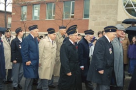 Veterans gathering at a Remembrance Day ceremony at the JCC