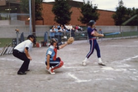 Men playing baseball