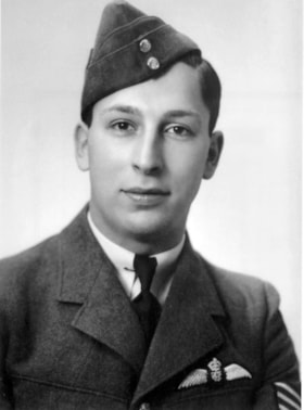 Portrait of Herbert Wolf, member of the air force in military uniform