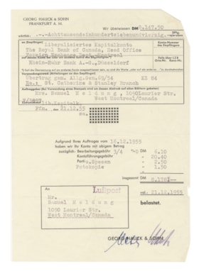 Bank deposit form