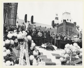 Prime Minister Lester B. Pearson speaks at Holocaust rally in Ottawa