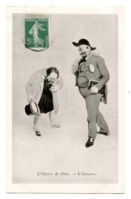 Postcard, "L'Oeuvre de Zola. - L'Argent"