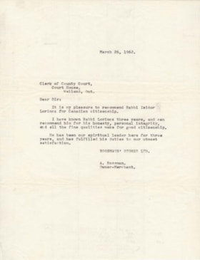 Reference letter