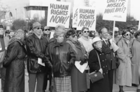 Protesters at a Solidarity Rally for Syrian Jewry.