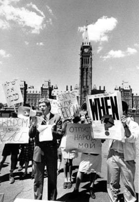 Freedom rally for the Soviet Jews on Parliament Hill.