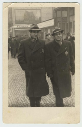 George Ehrman and his brother Charles wearing Stars of David on Prikopy Street