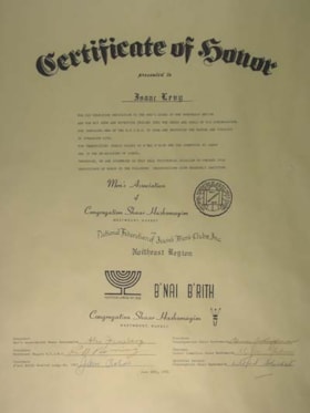 Certificate of Honour