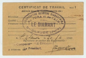 Employment certificate