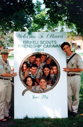 Two photographs of the Israeli scouts friendship caravan.
