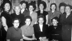 Members of Machzikei Hadas Sisterhood at the home of Lillian Saslove.
