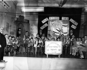 Chumash Party marking the culmination of the Talmud Torah class's study of Chumash.