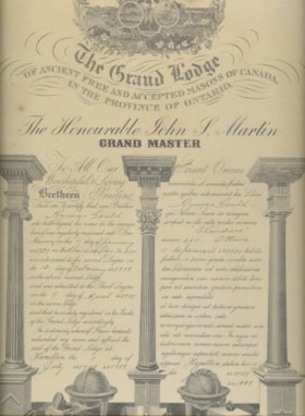 Grand Mason's certificate for Hyman Gould.