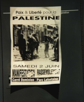Pro-Palestinian poster, east-end Montreal