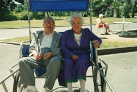 photos of residents enjoying Rickshaw rides