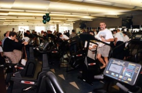 Patrons check out the facilities in the fitness room on Soloway Jewish Community Centre Opening Day.