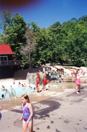3 photos of kids at a waterpark