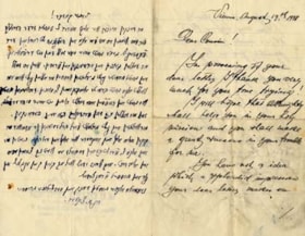 Correspondence written by Dr. Leo Zentner to his cousin