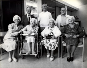A family photo of the Glustein family in Hillel Lodge
